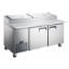 Picture of Grista Refrigerated Pizza Prep Table, Two Solid Doors, 19.3 cu ft Capacity, in Stainless Steel