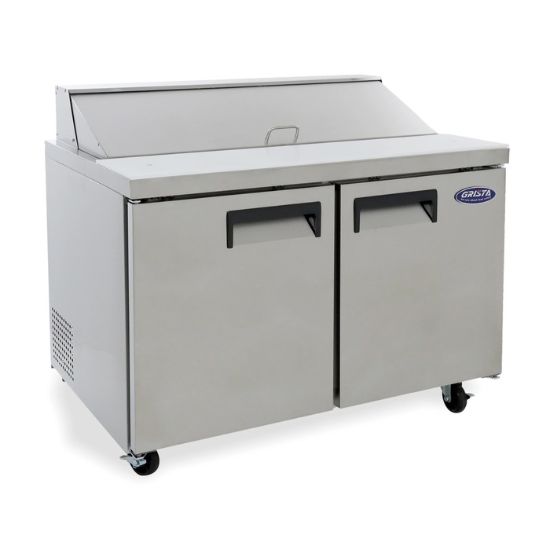 Picture of Grista Refrigerated Salad/Sandwich Prep Table, Two Doors, 47", in Stainless Steel