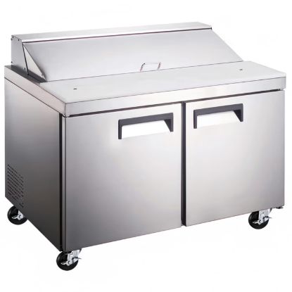 Picture of Grista Refrigerated Salad/Sandwich Prep Table, Two Doors, 60", in Stainless Steel