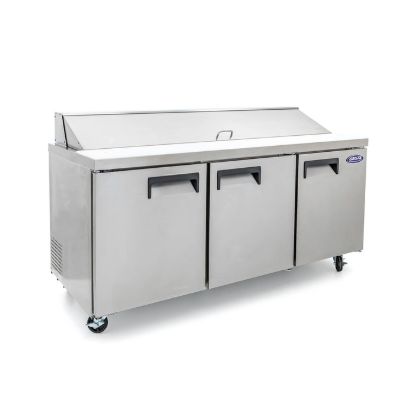 Picture of Grista Refrigerated Salad/Sandwich Prep Table, Three Doors, 70", in Stainless Steel