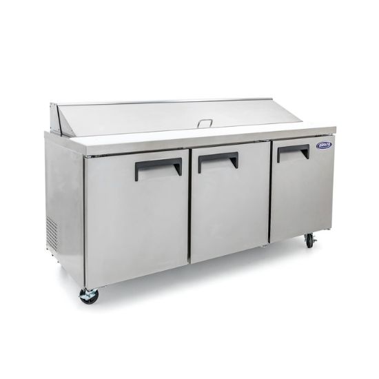 Picture of Grista Refrigerated Salad/Sandwich Prep Table, Three Doors, 70", in Stainless Steel
