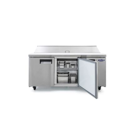 Picture of Grista Refrigerated Salad/Sandwich Prep Table, Three Doors, 70", in Stainless Steel