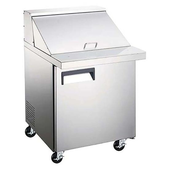 Picture of Grista Refrigerated Mega Top Salad/Sandwich Prep Table, Single Door, 27", in Stainless Steel