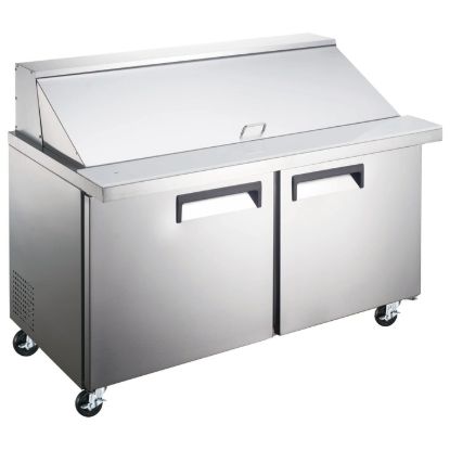 Picture of Grista Refrigerated Mega Top Salad/Sandwich Prep Table, Two Doors, 47", in Stainless Steel