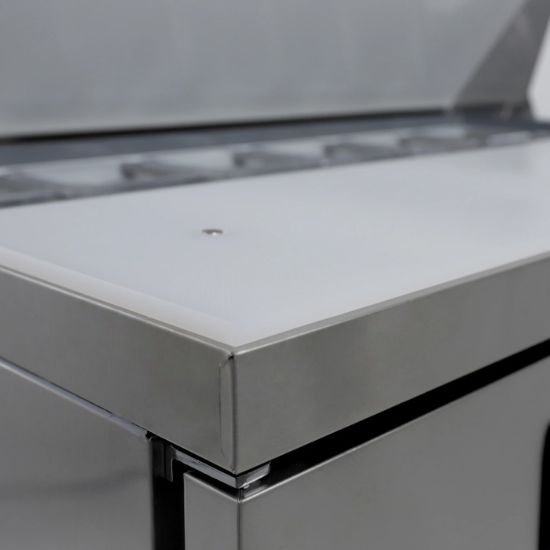 Picture of Grista Refrigerated Mega Top Salad/Sandwich Prep Table, Two Doors, 47", in Stainless Steel