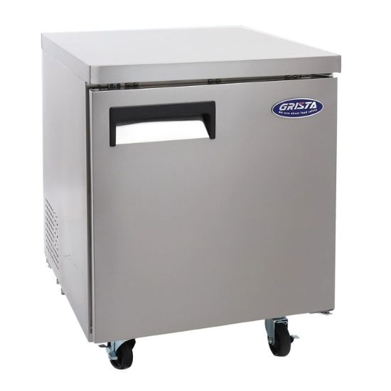 Picture of Grista Undercounter Freezer, Single Solid Door, 6.3 cu ft Capacity, in Stainless Steel