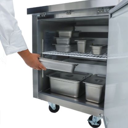 Picture of Grista Undercounter Freezer, Single Solid Door, 6.3 cu ft Capacity, in Stainless Steel