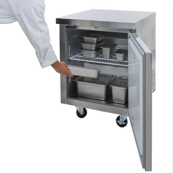 Picture of Grista Undercounter Freezer, Single Solid Door, 6.3 cu ft Capacity, in Stainless Steel