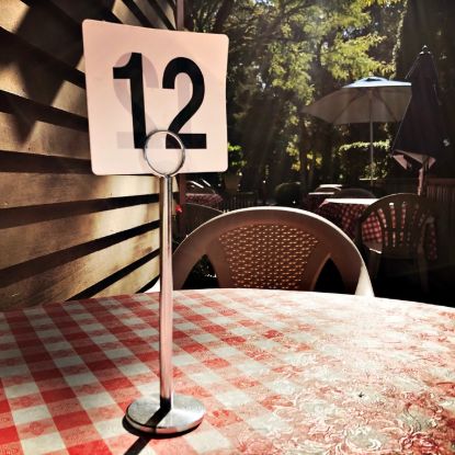 Picture of Adcraft 12" Number Stands, Pack of 12, in Chrome