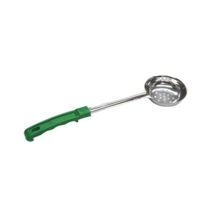 Picture of Adcraft One Piece Ladoon (3 oz., perforated bowl, green handle)