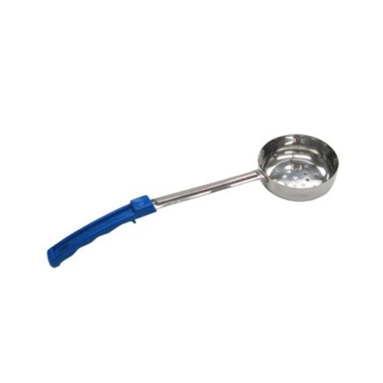 Picture of Adcraft One Piece Ladoon (8 oz.,perforated bowl, blue handle)