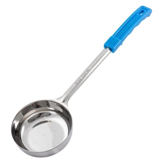 Picture of Adcraft One Piece Ladoon (8 oz., solid bowl, blue handle)