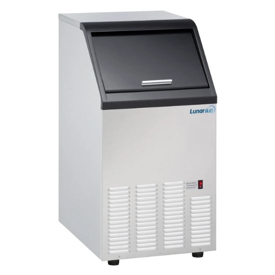 Picture of Lunar Ice Self-Contained Ice Machine, in Stainless Steel with Black Trim (LUIM-75)