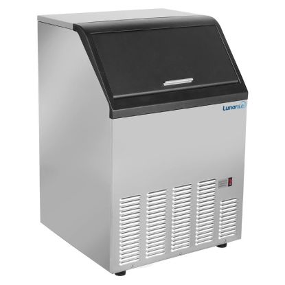 Picture of Lunar Ice Self-Contained Ice Machine, in Stainless Steel with Black Trim (LUIM-120)