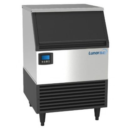 Picture of Lunar Ice Self-Contained Ice Machine, in Stainless Steel with Black Trim (LUIM-150)