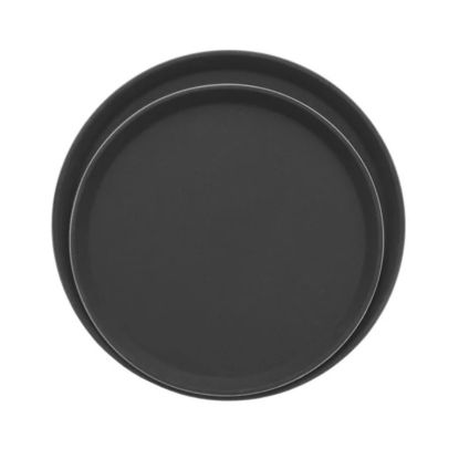 Picture of Adcraft Fiberglass Non-Skid Serving Tray 14" Round Black