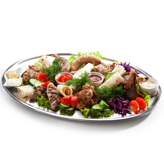 Picture of Adcraft Deluxe Oval Platter, in Stainless Steel