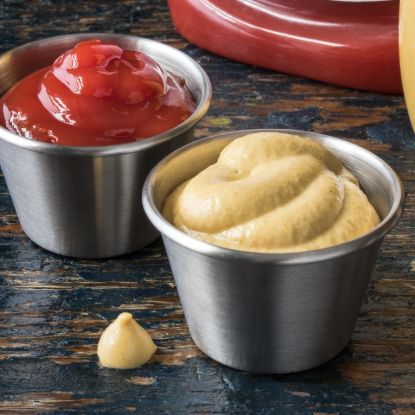 Picture of Adcraft Sauce 2-1/2 oz. Cups, Pack of 12, in Stainless Steel (Set of 2)