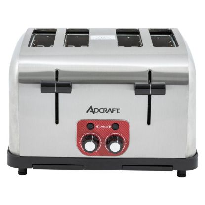 Picture of Adcraft Medium Duty 4-Slice Commercial Toaster, 120V, in Stainless Steel