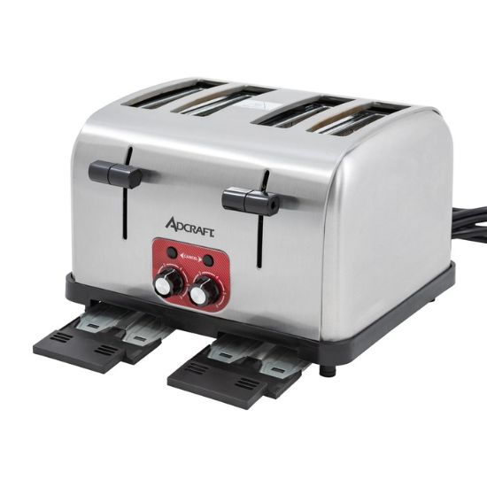 Picture of Adcraft Medium Duty 4-Slice Commercial Toaster, 120V, in Stainless Steel