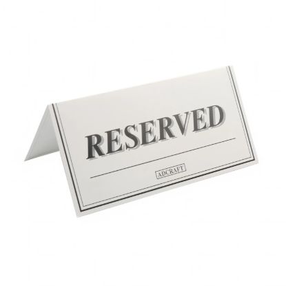 Picture of Adcraft "Reserved" Signs, Black & White