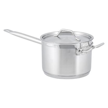 Picture of Adcraft SPS-45 Titan Induction Sauce Pan with Cover, in Stainless Steel