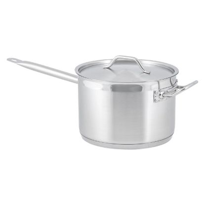 Picture of Adcraft SPS-75 Titan Induction Sauce Pan with Cover, in Stainless Steel