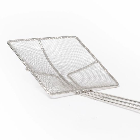 Picture of Adcraft Fine Mesh Square Skimmer, 6-3/4", Heavy-Tinned Plated Steel Mesh