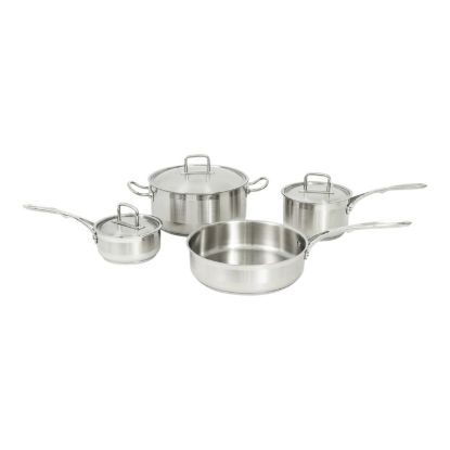 Picture of Adcraft Deluxe 7-Piece Cookware Set, 18/8 Stainless Steel