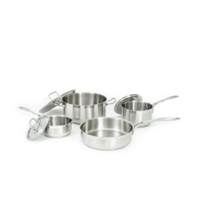 Picture of Adcraft Deluxe 7-Piece Cookware Set, 18/8 Stainless Steel