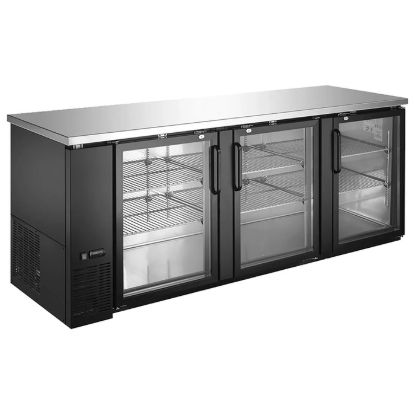 Picture of U-Star 3 Glass Door Back Bar Cooler, in Black
