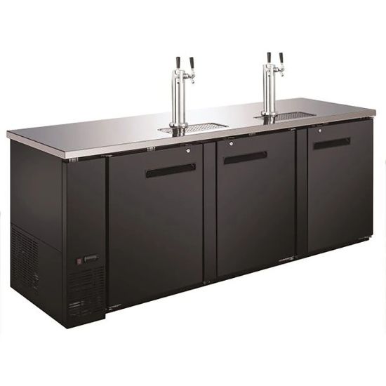 Picture of U-Star 2 Double Tap Towers, 90" Beer Dispenser, 32.1 cu ft Capacity, in Black