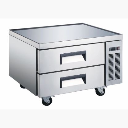 Picture of U-Star Chef Base Refrigerator, Two Solid Doors, 9.3 cu ft Capacity, in Stainless Steel