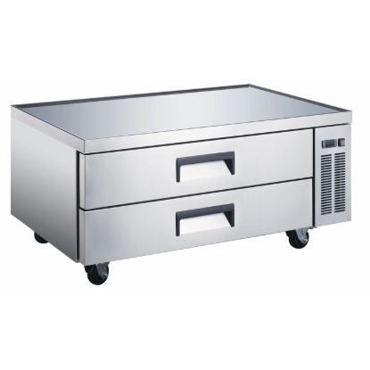 Picture of U-Star Chef Base Refrigerator, Two Solid Doors, 10.6 cu ft Capacity, in Stainless Steel