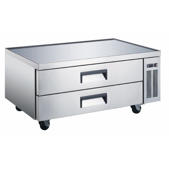 Picture of U-Star Chef Base Refrigerator, Two Solid Doors, 10.6 cu ft Capacity, in Stainless Steel