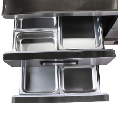 Picture of U-Star Chef Base Refrigerator, Two Solid Doors, 10.6 cu ft Capacity, in Stainless Steel