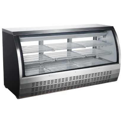 Picture of U-Star Curved Glass Refrigerated Deli Case, in Black