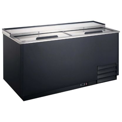 Picture of U-Star Glass Froster, Two Sliding Doors, 14 cu ft Capacity, in Black