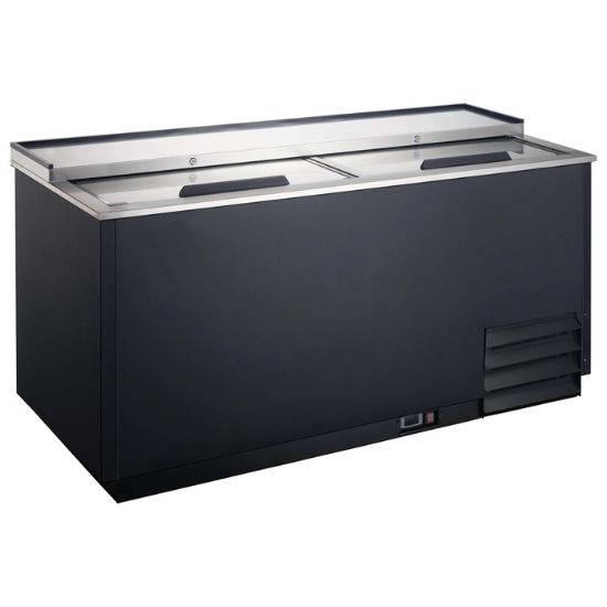 Picture of U-Star Glass Froster, Two Sliding Doors, 14 cu ft Capacity, in Black