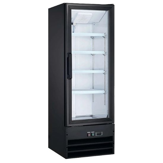 Picture of U-Star Merchandiser Refrigerator, Single Swing Glass Door, 8.5 cu ft Capacity, in Black
