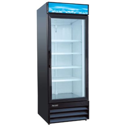 Picture of U-Star Merchandiser Refrigerator, Single Swing Glass Door, 22.6 cu ft Capacity, in Black