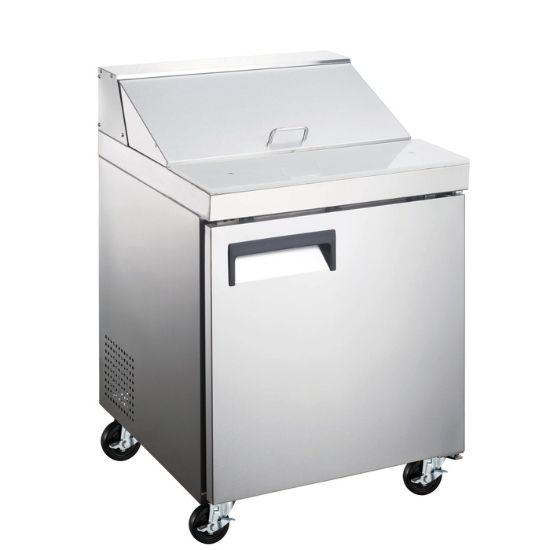 Picture of U-Star Refrigerated Salad/Sandwich Prep Table, Single Solid Door, in Stainless Steel