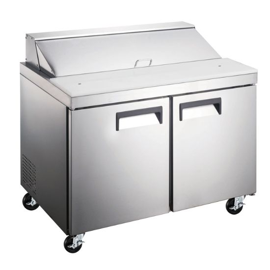 Picture of U-Star Refrigerated Salad/Sandwich Prep Table, Two Solid Doors, in Stainless Steel (USSL-2D/36)