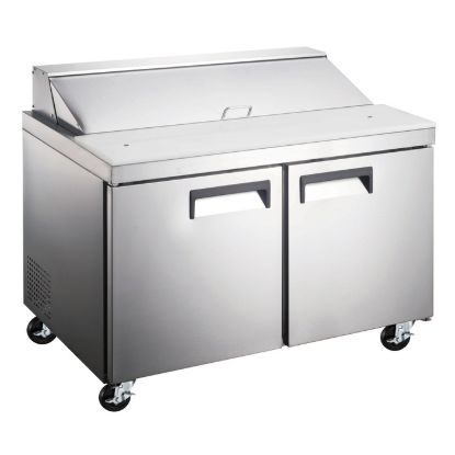 Picture of U-Star Refrigerated Salad/Sandwich Prep Table, Two Solid Doors, in Stainless Steel (USSL-2D/60)