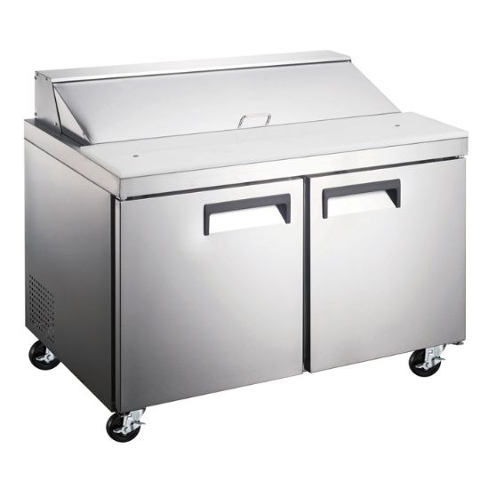 Picture of U-Star Refrigerated Salad/Sandwich Prep Table, Two Solid Doors, in Stainless Steel (USSL-2D/60)