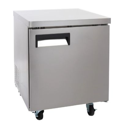 Picture of U-Star Undercounter Freezer, Single Solid Door, 6.3 cu ft Capacity, in Stainless Steel