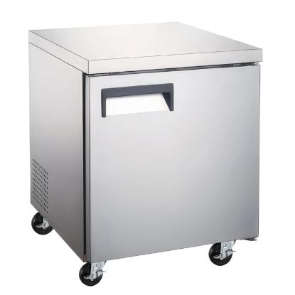 Picture of U-Star Undercounter Refrigerator, Single Solid Door, 6.3 cu ft Capacity, in Stainless Steel