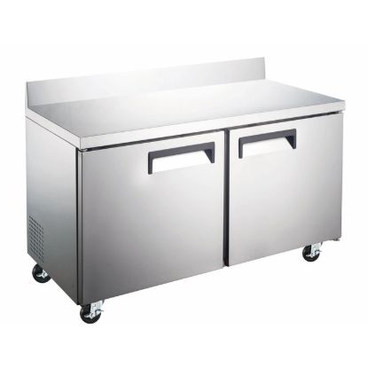 Picture of U-Star Worktop Refrigerator, Two Solid Doors, 11.9 cu ft Capacity, in Stainless Steel