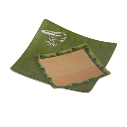 Picture of BA-1109 Bamboo Style 9″ Square Plate