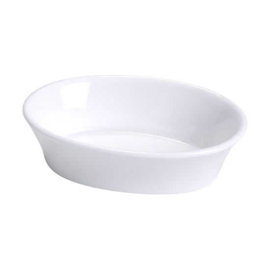 Picture of BK-006 Accessories 6 1/4″ X 4 1/2″ X 1 1/4″ Oval Baking Dish 10 oz Bone White